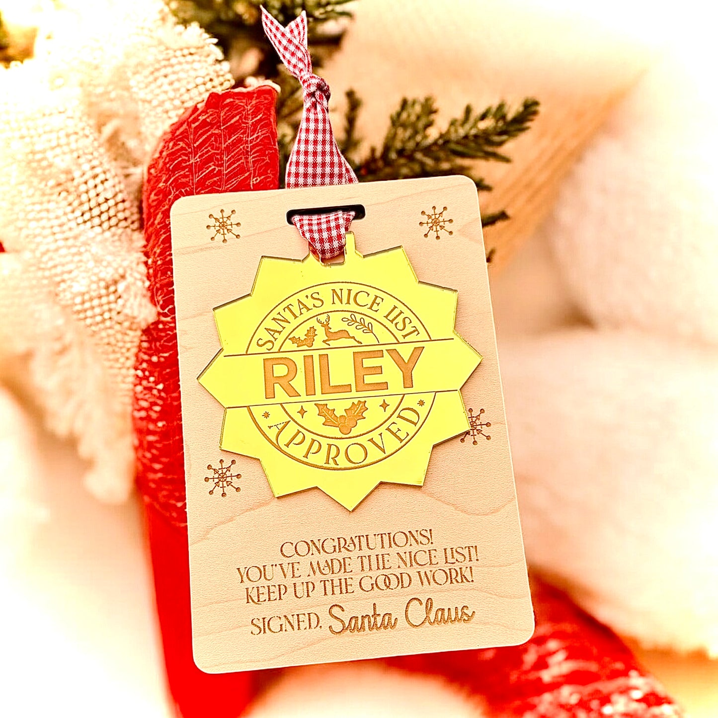 Personalized Santa’s Nice List Medallion