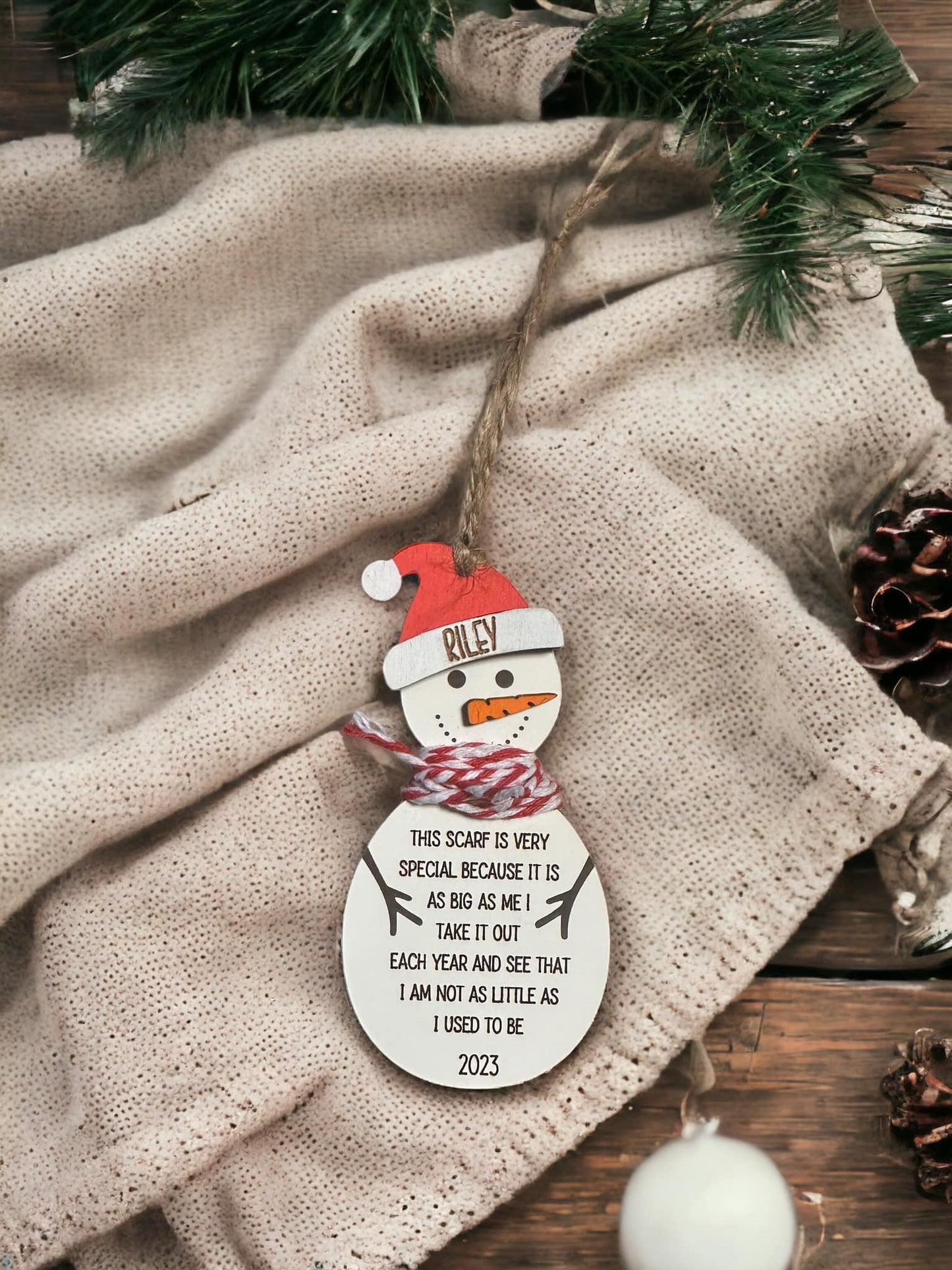 Snowman Size Ornament