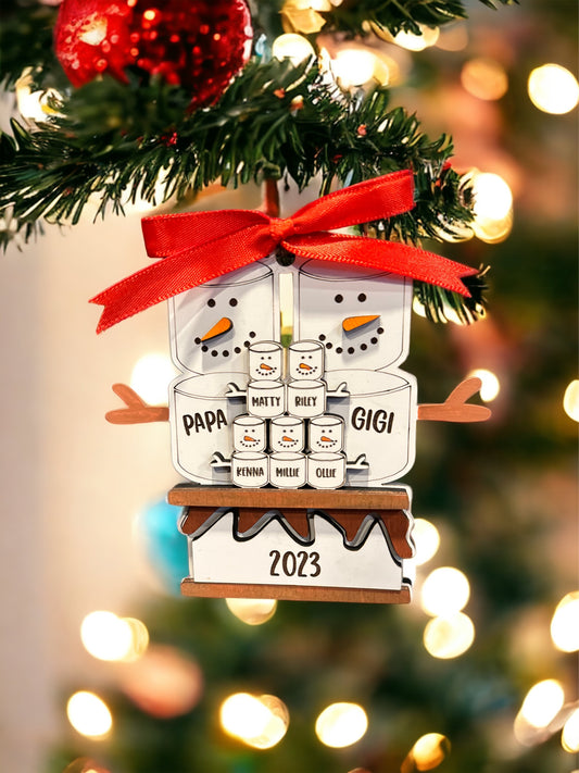 S'mores Family Ornament