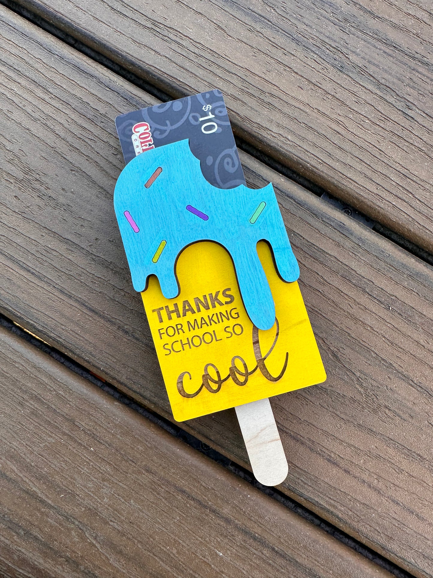 Popsicle Giftcard Holder