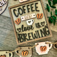 Coffee Tiered Tray Set