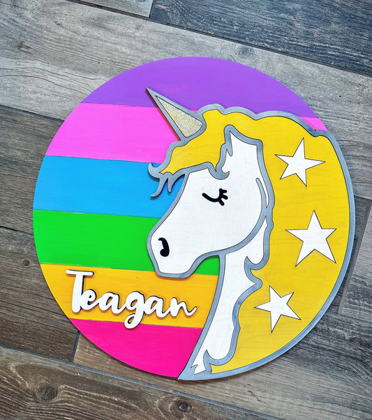 Unicorn Name Sign