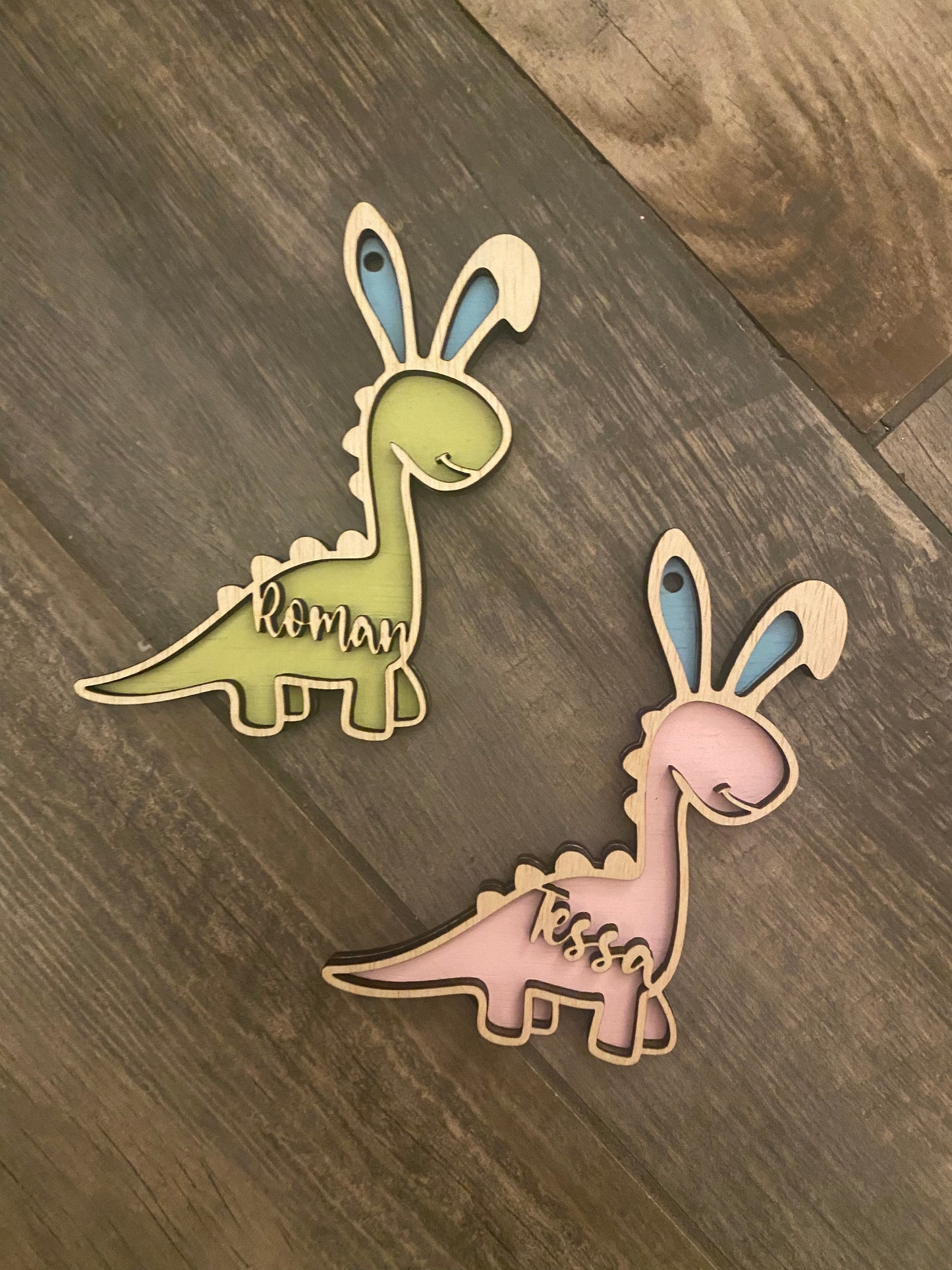 Dino Bunny Basket Tag