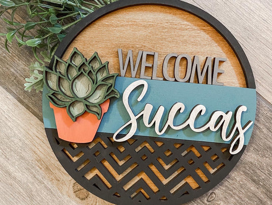 Welcome Succas Door Hanger