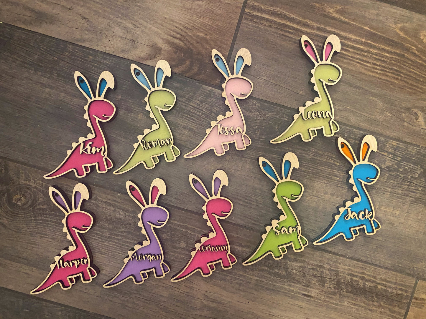 Dino Bunny Basket Tag