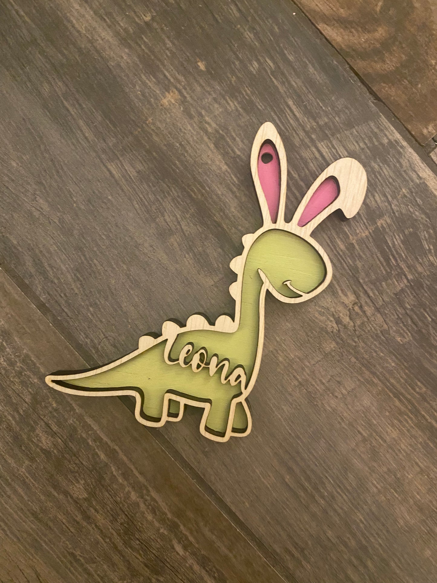 Dino Bunny Basket Tag